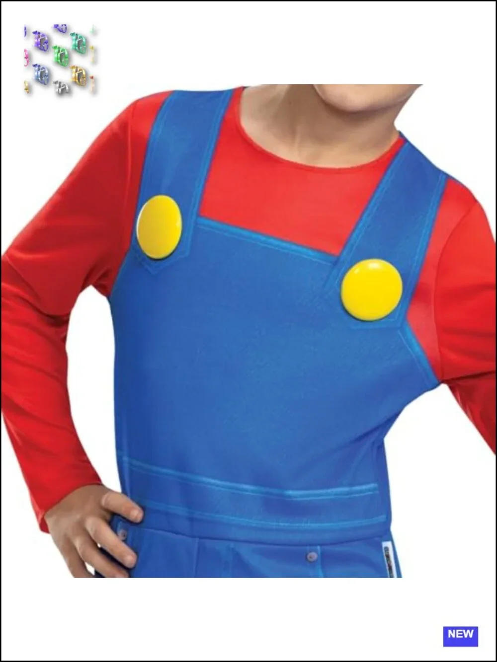 Official Super Mario Kids Costume Set - Jumpsuit, Hat, Mustache